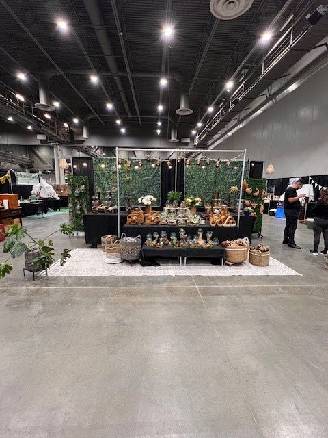 Handicraft Heaven booth at the Spring Montgomery County Home & Outdoor Living Show featuring handcrafted decor and artisan home accents