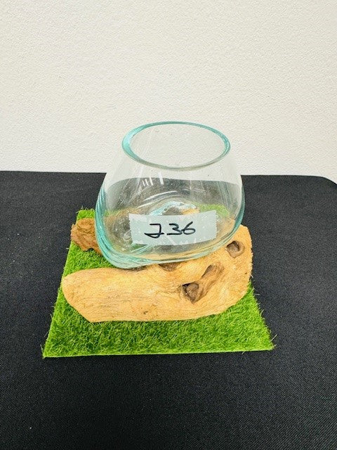 hand blown glass bowl terranium centerpiece home decor