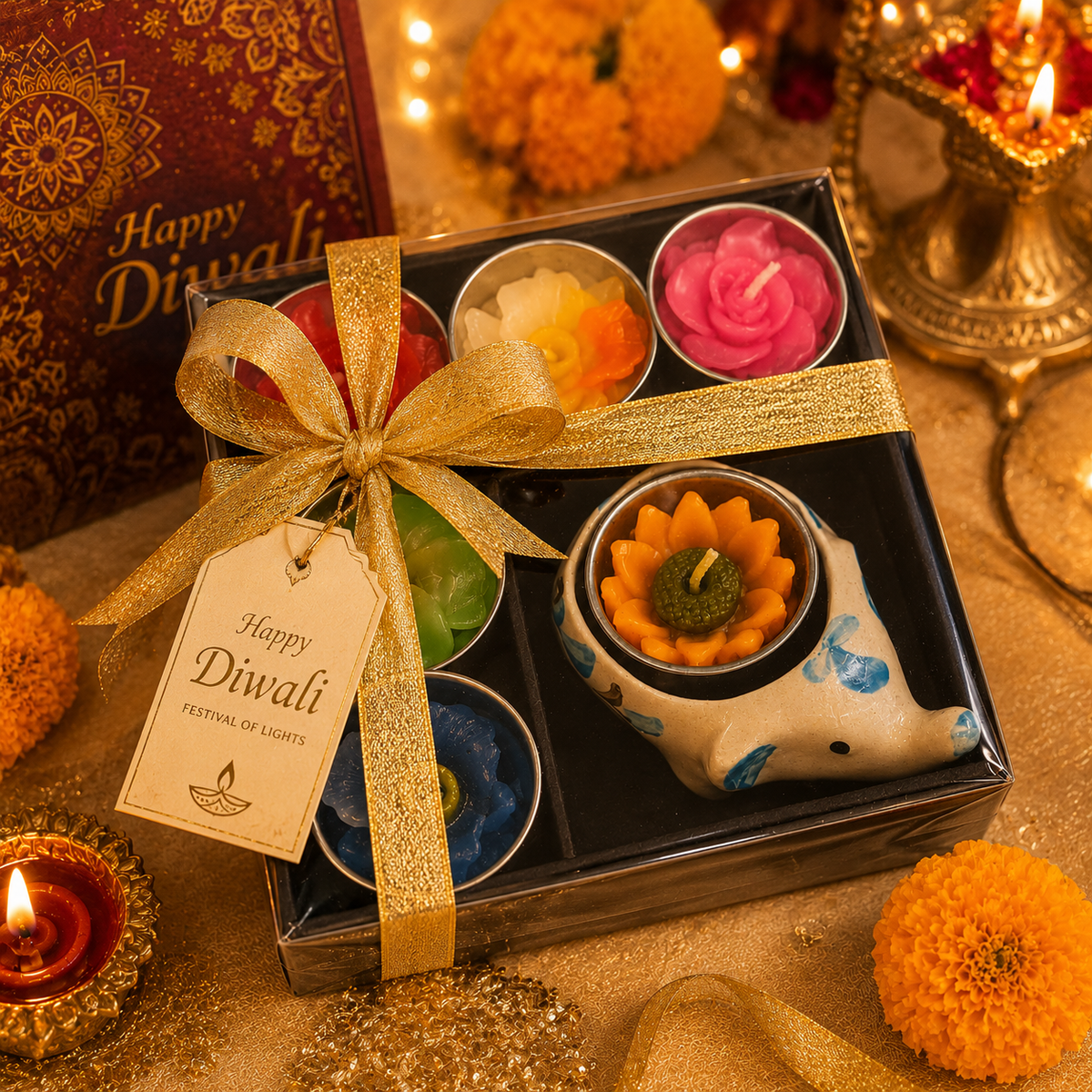 Tea light and holder