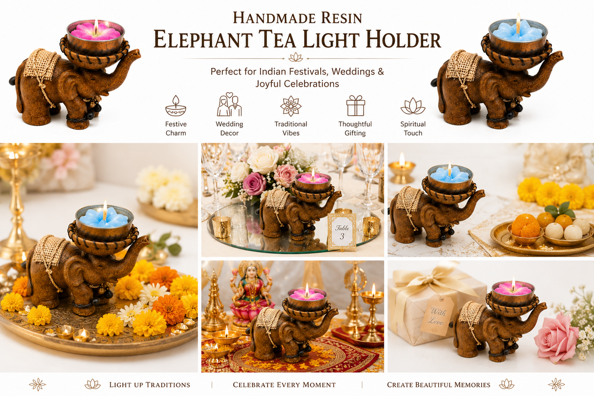 Small Elephant Tea Light Holder