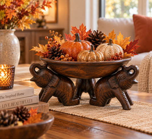 Handcraved Elephant Tray