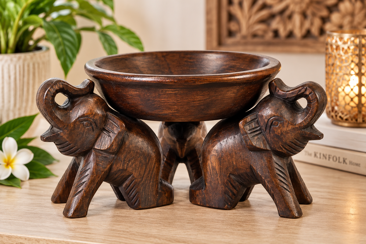 Handcraved Elephant Tray