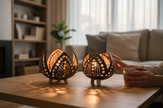 Coco shell lamps