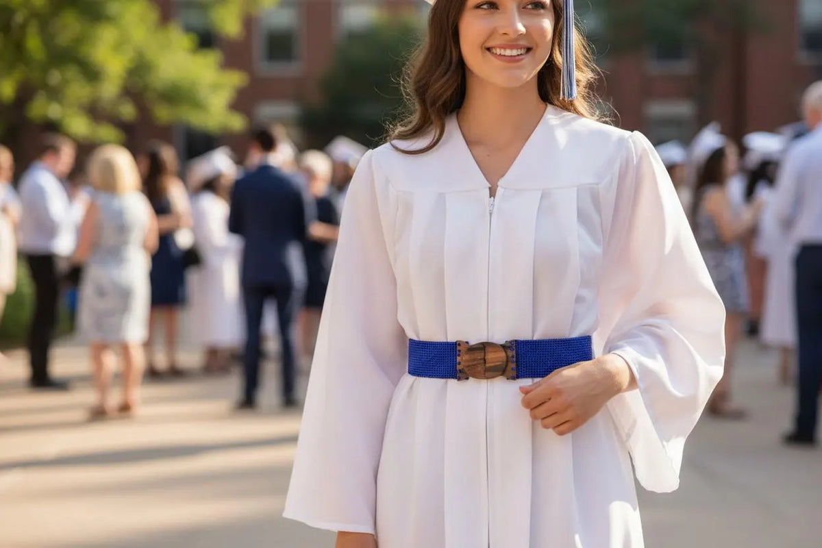 Blue beaded belt