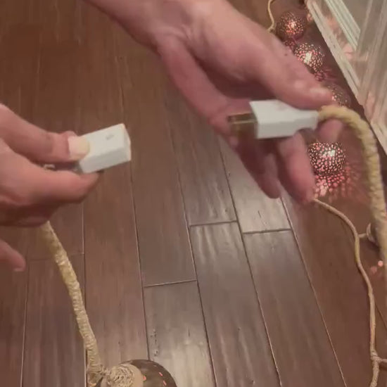 Coconut string light connections