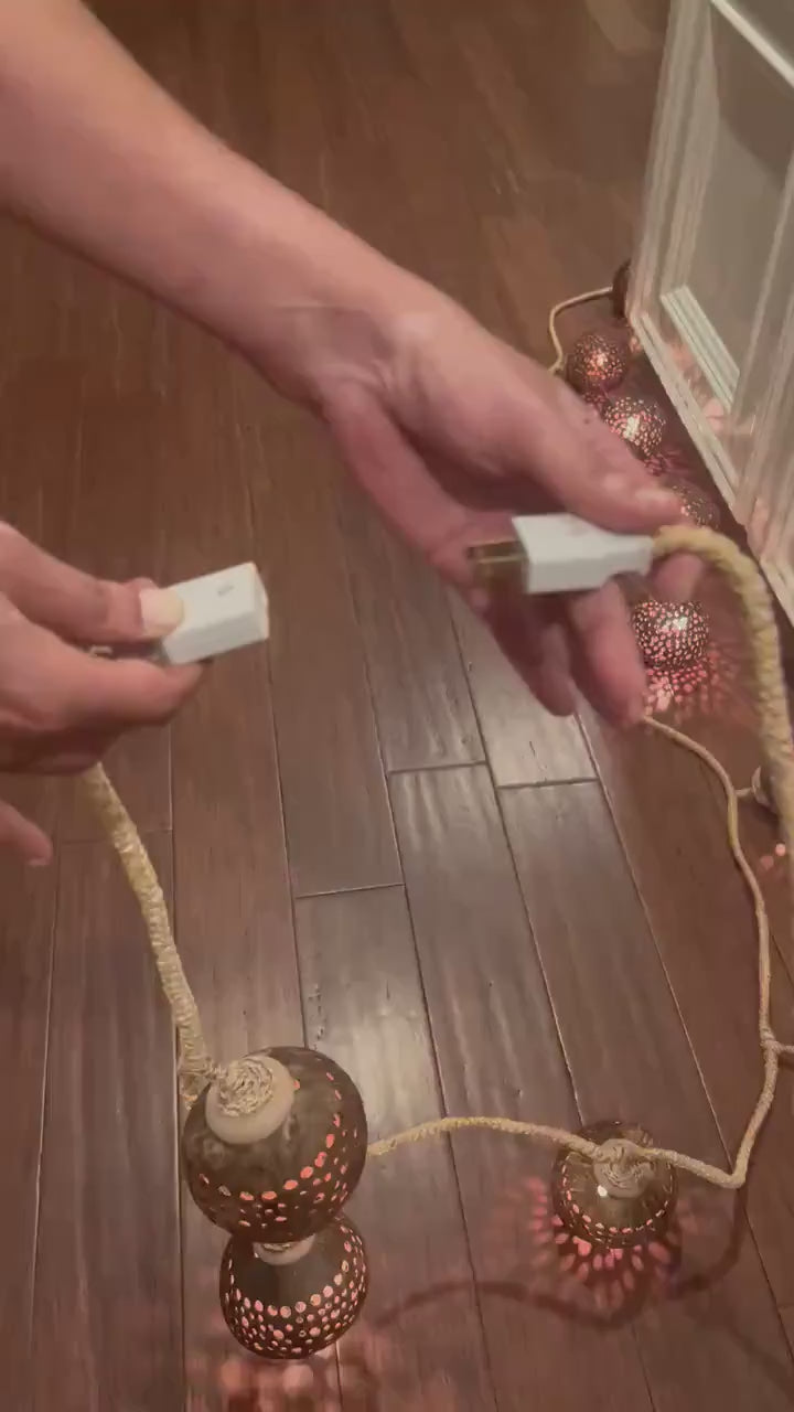 Coconut string light connections
