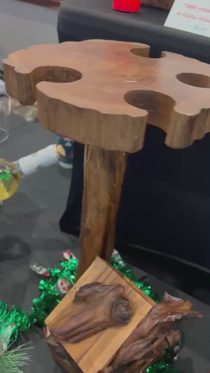 Video of Teak wood wine holder