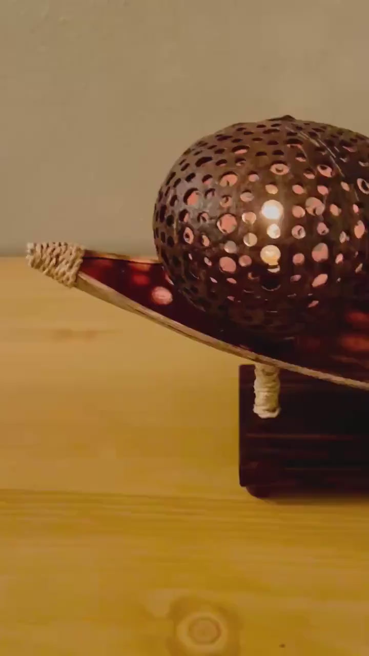 coconut shell table lamp video