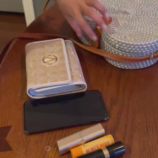 Handwoven heart-shaped rattan crossbody bag with leather strap – handmade boho purse